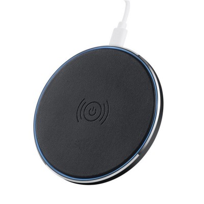 metal round gift QI fast universal wood wireless charger