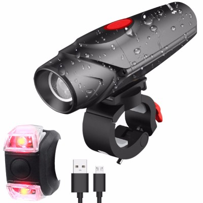 12 Hours Lighting LED USB Rechargeable Bicycle Light