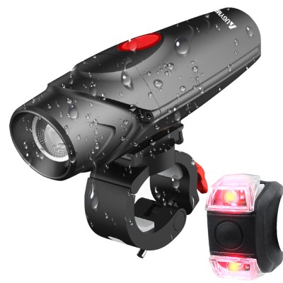 Adjustable USB Rechargeable Bike Light Set Powerful Bicycle Headlight Free Tail Light